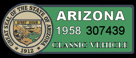1958 Arizona Classic Windshield Sticker